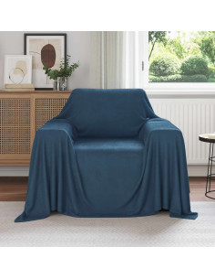 Coperte da Pile 6 pcs Blu navy 210 x 140 cm Panno