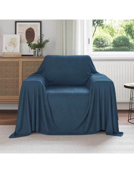 Coperte da Pile 6 pcs Blu navy 210 x 140 cm Panno