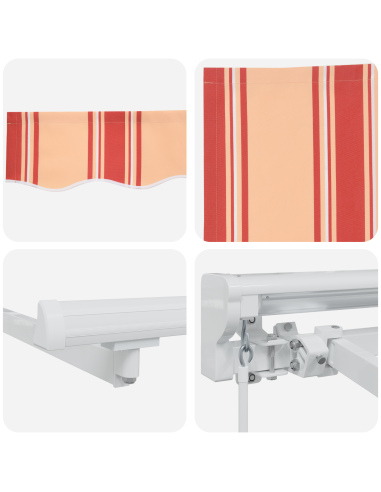 Tenda Retrattile Multicolore 400 x 200 cm Poliestere e Metallo