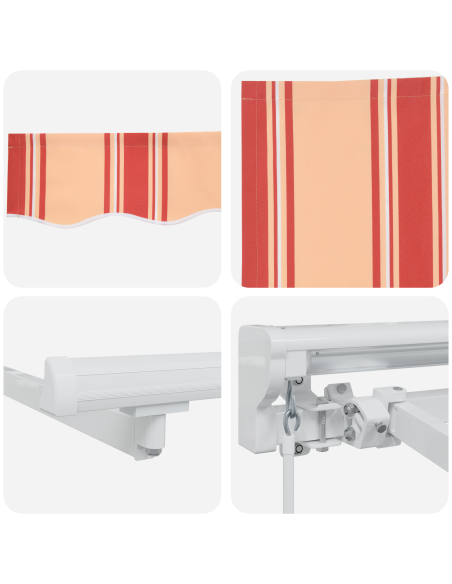 Tenda Retrattile Multicolore 400 x 200 cm Poliestere e Metallo