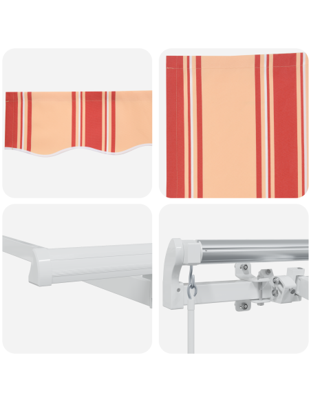 Tenda Retrattile Giallo 400 x 200 cm Tessuto