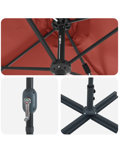 Ombrello da giardino Terracotta 370 x 197 x 239 cm