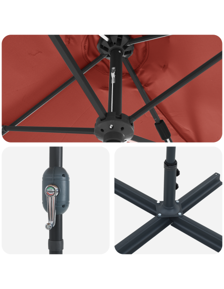 Ombrello da giardino Terracotta 370 x 197 x 239 cm