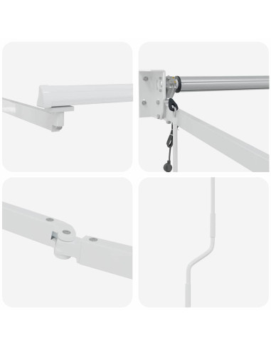 Tenda Retrattile Bianco 300 x 250 cm Alluminio