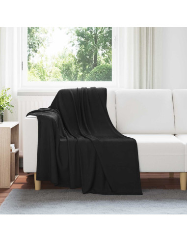 Coperte da Pile 24 pcs Nero 170 x 130 cm Panno