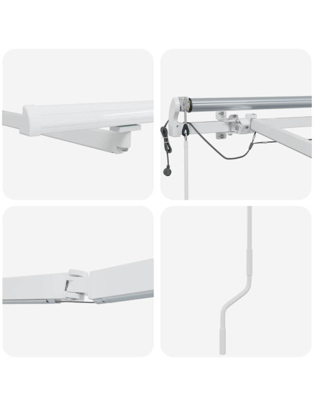 Struttura della tenda Bianco 450 × 300 cm Alluminio