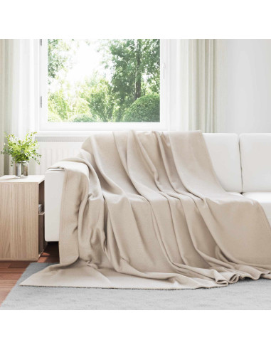 Coperte da Pile 6 pcs Beige 240 x 220 cm Panno