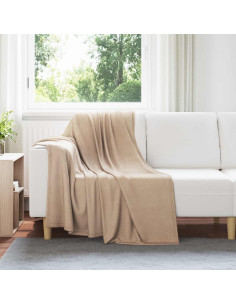 Coperte da Pile 6 pcs Cammello 170 x 130 cm Panno