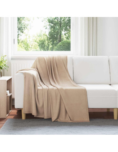 Coperte da Pile 6 pcs Cammello 170 x 130 cm Panno