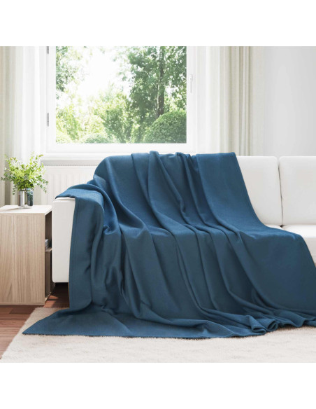 Coperte da Pile 6 pcs Blu navy 240 x 220 cm Panno