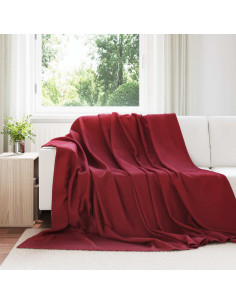 Coperte da Pile 6 pcs Rosso Bordeaux 240 x 220 cm Panno