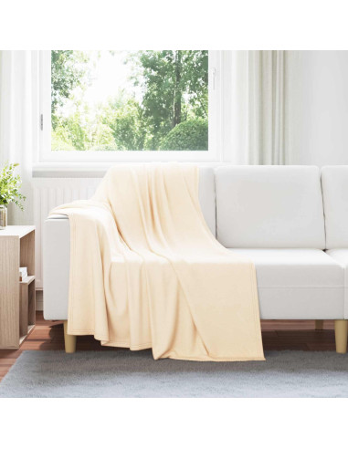 Coperte da Pile 6 pcs Crema 170 x 130 cm Panno