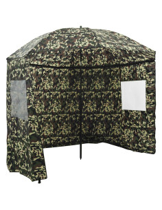 Ombrellone da Pesca Mimetico 240 x 210 cm Poliestere Oxford
