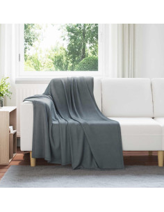Coperta Grigio scuro 170 x 130 cm Panno