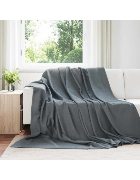 Coperta Grigio scuro 240 x 220 cm Panno