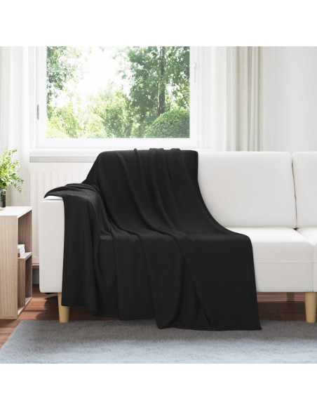 Coperta Nero 200 x 150 cm Panno