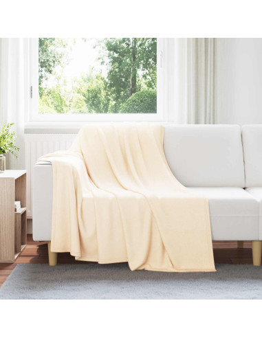 Coperta Crema 200 x 150 cm Panno