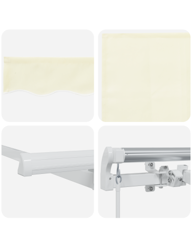 Tenda Retrattile Crema 400 x 200 cm Tessuto