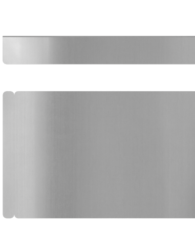 Bordura per Prato Argento 450 x 0.05 x 15 cm Acciaio zincato