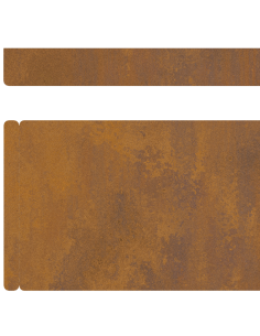 Bordura per Prato 4 pcs Ruggine 450 x 0.05 x 15 cm