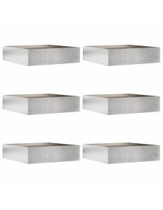 Bordura per Prato 6 pcs Argento 50 x 50 x 13 cm