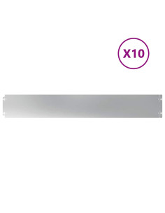 Bordure per Prato 10 pz 15x103 cm Acciaio Zincato