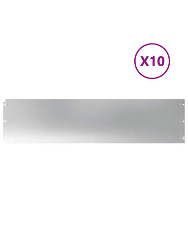 Bordure per Prato 10 pz 25x103 cm Acciaio Zincato