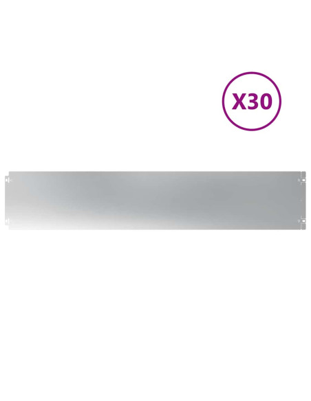 Bordure per Prato 30 pz 20x103 cm Acciaio Zincato