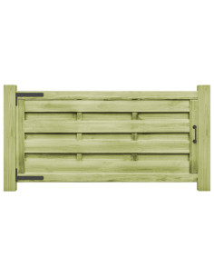 Cancelli da Giardino 2pz Legno Impregnato Pino 150x75 cm Verde