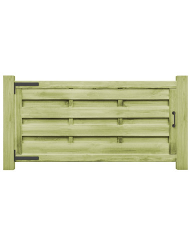 Cancelli da Giardino 2pz Legno Impregnato Pino 150x75 cm Verde