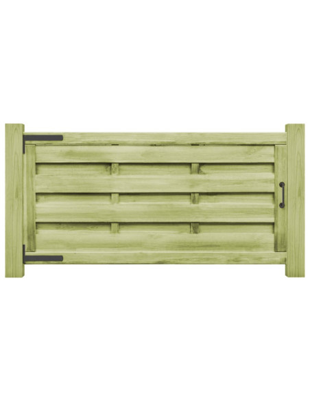 Cancelli da Giardino 2pz Legno Impregnato Pino 150x75 cm Verde