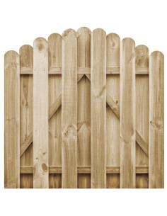 Cancello da Giardino in Legno di Pino Impregnato 100x100 cm