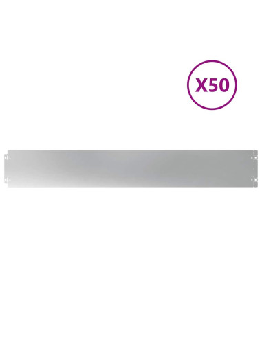 Bordure per Prato 50 pz 15x103 cm Acciaio Zincato