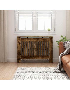 Copertura per radiatori Rovere fumé 112 x 19 x 81,5 cm