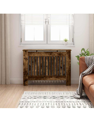 Copertura per radiatori Rovere fumé 112 x 19 x 81,5 cm