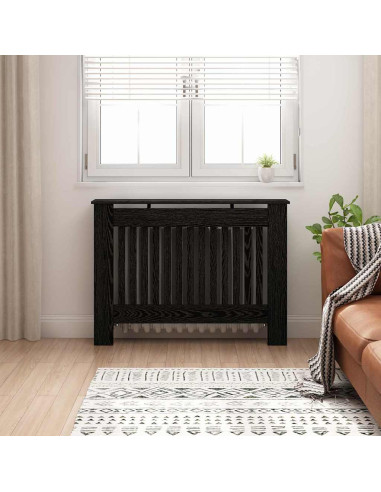 Copertura per radiatori Rovere Nero 112 x 19 x 81,5 cm
