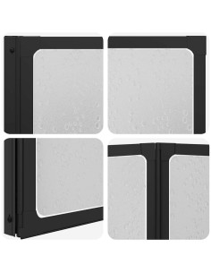 Parete doccia Nero 120 x 2 x 117 cm Alluminio