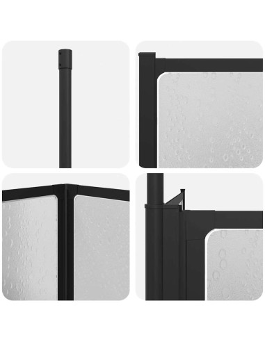 Parete doccia Bianco 120 x 70 x 137 cm Alluminio