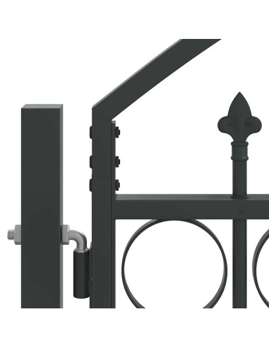 Cancello per recinzione Grigio 301 x 224.5 cm Acciaio