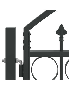 Cancello per recinzione Grigio 301 x 224.5 cm Acciaio