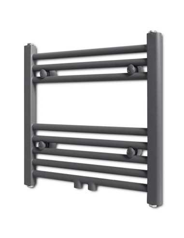 Radiatore Centrale Portasciugamano Dritto Grigio 480 x 480 mm