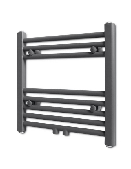 Radiatore Centrale Portasciugamano Dritto Grigio 480 x 480 mm