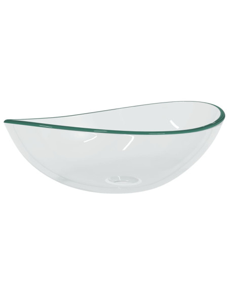 Lavandino in Vetro Temperato 54,5x35x15,5 cm Trasparente