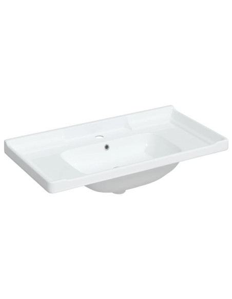 Lavandino da Bagno Bianco 91,5x48x23cm Rettangolare in Ceramica