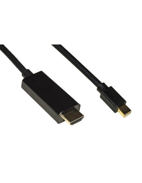 CAVO LINK MINI DISPLAYPORT 1.4 TO HDMI 2.0, M/M, 2MT, CONTATTI DORATI 4KX2K 60HZ 18GBPS, NERO, LKMDPH1422