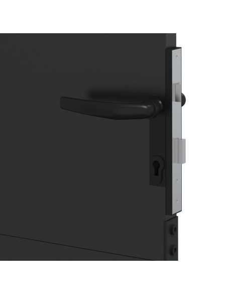 Cancello da giardino con blocco Nero 105 x 130 cm