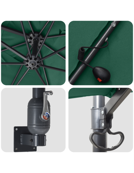 Ombrello da giardino Verde 248,5 x 247,5 x 160 cm