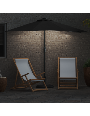 Ombrello da giardino Nero 294 x 150 x 224 cm