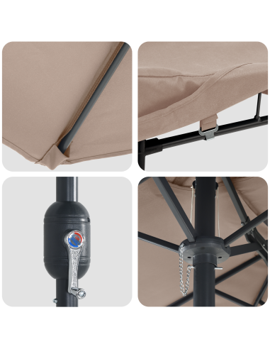 Ombrello da giardino Talpa 385 x 209 x 244 cm