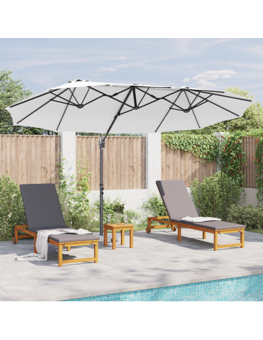 Ombrellone Sabbia 372 x 198 x 243 cm Poliestere e Alluminio